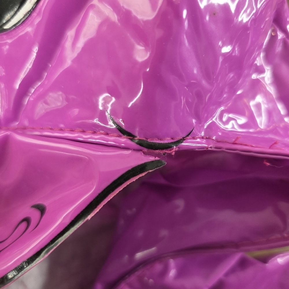 Vintage 90s Barney Dinosaur Kids Raincoat Hooded Purple PVC Jacket Costume - Picture 10 of 16